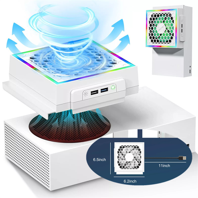 Gaming Console Xbox Series S - Led Koeling Ventilator Sfeer Licht 3