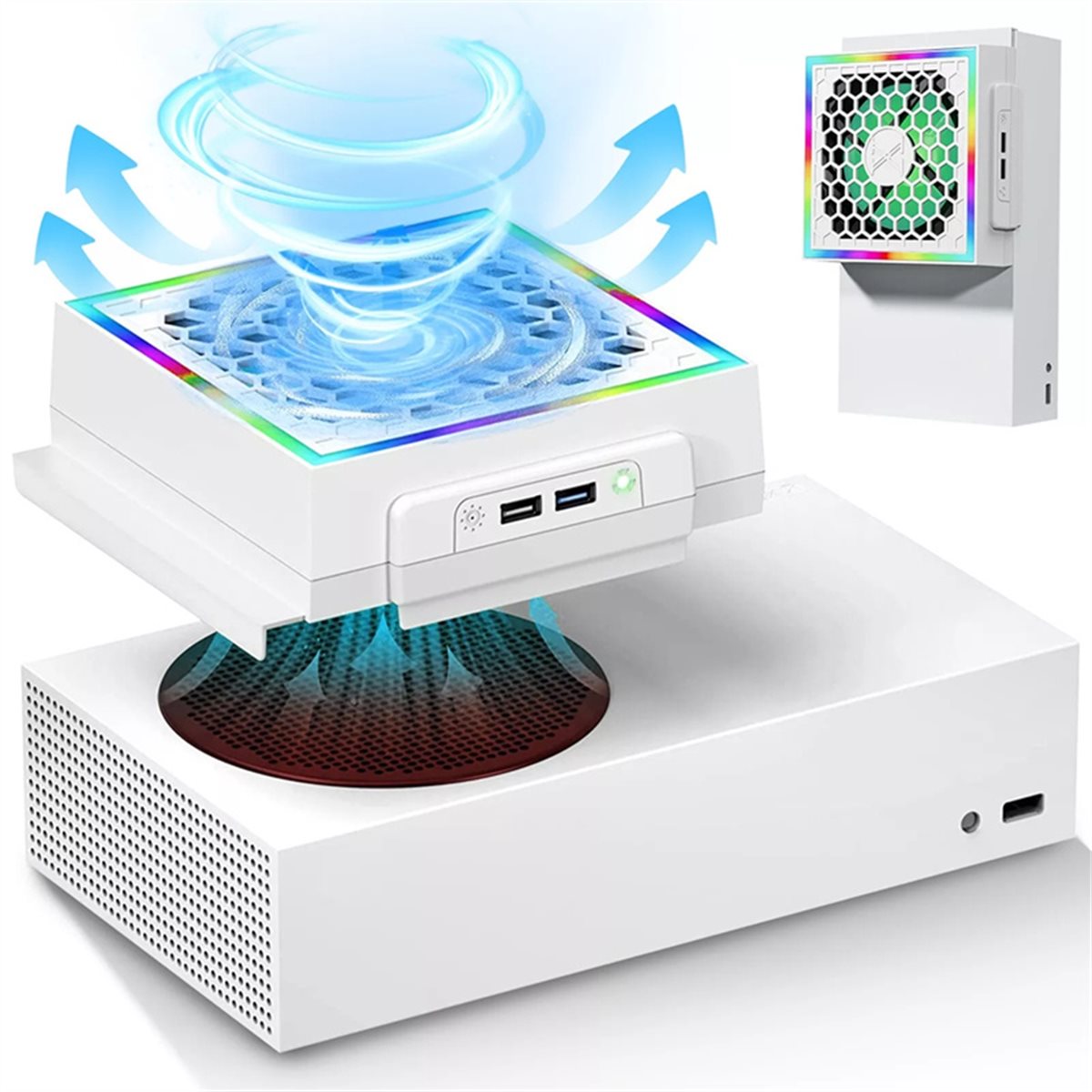 Gaming Console Xbox Series S - [ABJZ] LED-koelventilator Sfeerlicht 3 versnellingen Verstelbare