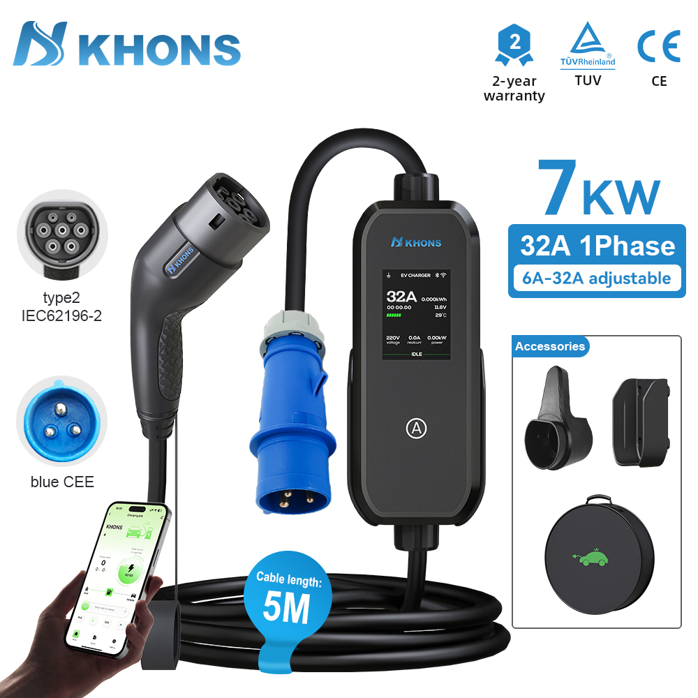 Pc Gaming Handheld Console - Khons 7kW Type 2 EV-lader 32A