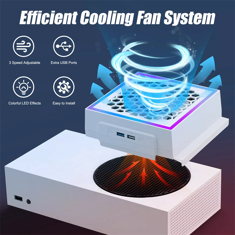 Gaming Console Xbox Series S - LED-koelventilator Sfeerlicht 3 versnellingen Verstelbaar 5V
