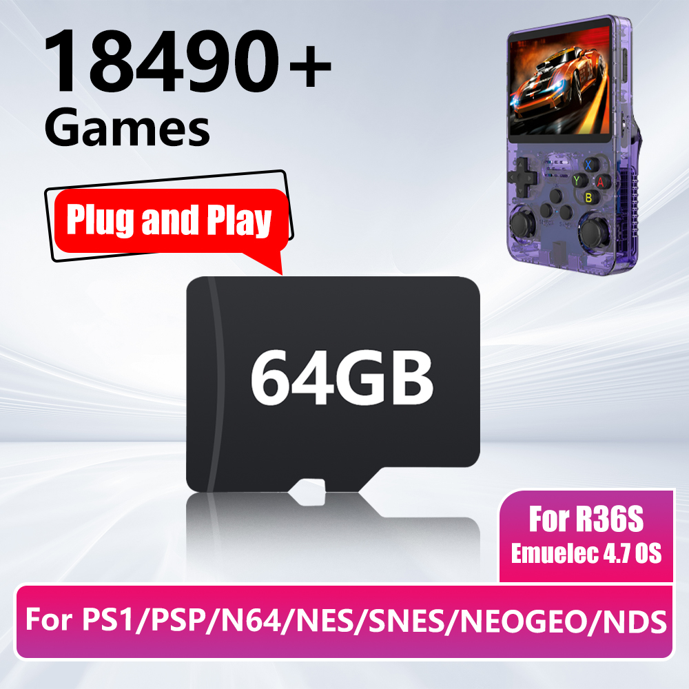 Gaming Console R36S - 64GB Gamekaart voor R36S Game Console