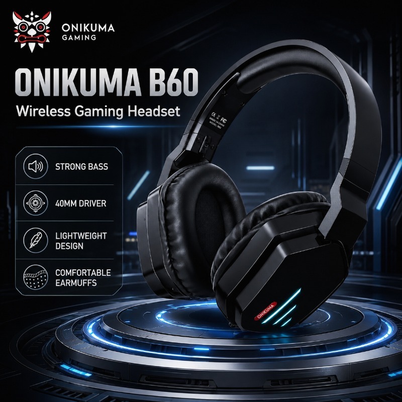 Gaming Console Amazon - ONIKUMA B60 Draadloze Gaming Stereo Headset