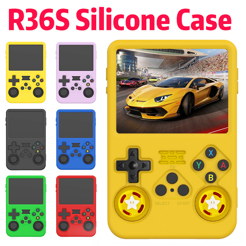 Gaming Console R36S - Kleur siliconen beschermhoes voor R36S draagbare