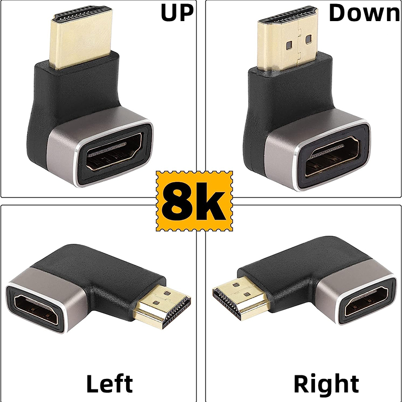 Hdmi Cable 2.1 - Haakse Hd 2.1 Adapter Mannelijke Naar