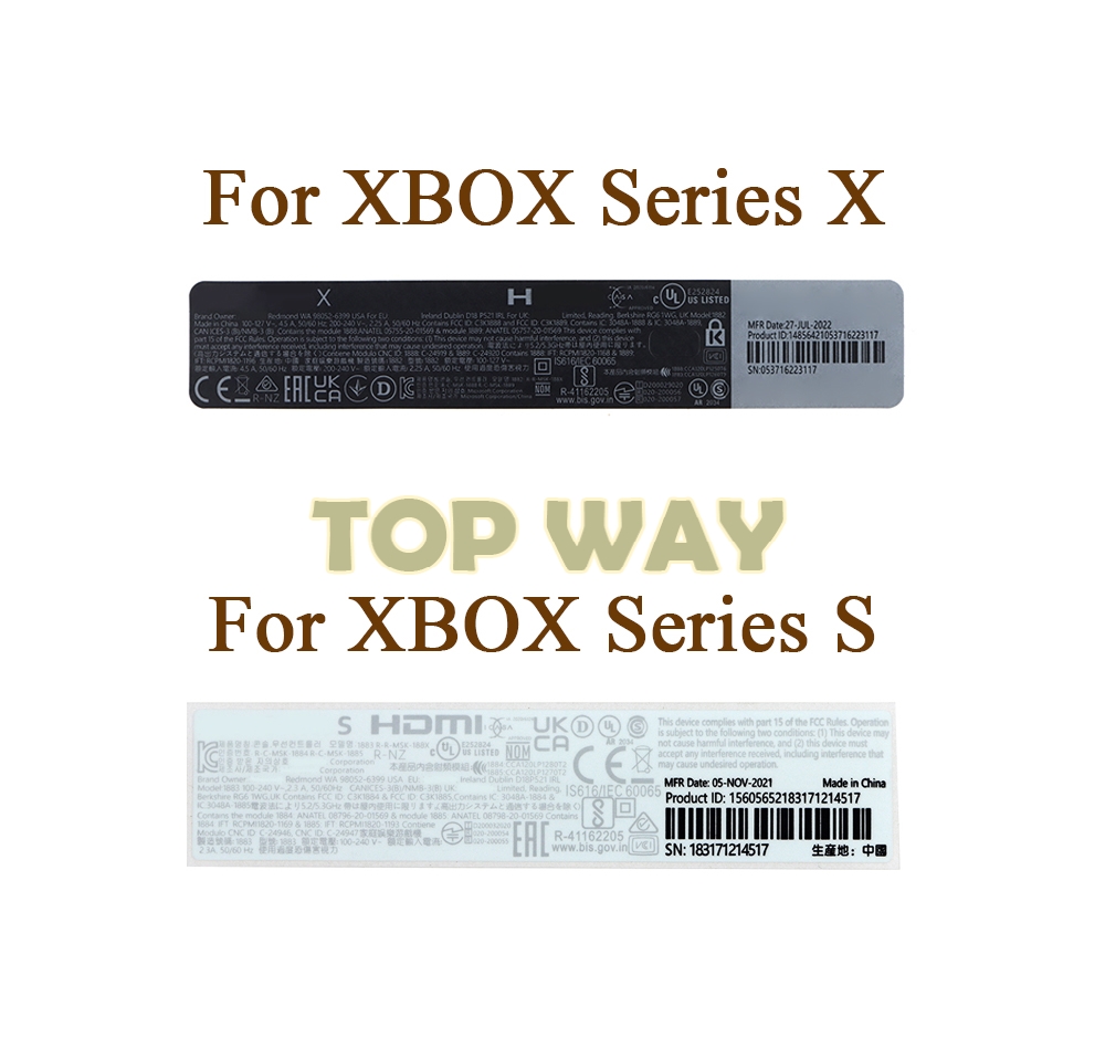 Gaming Console Xbox Series S - 5 Stuks Behuizing Shell Sticker Lable