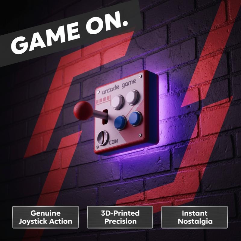 Gaming Console Buttons - Retro Arcade Game Button Switch Plate,