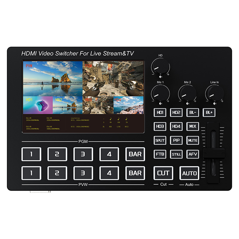 Gaming Console And - 1080P 4-kanaals HDMI live streaming videomixer