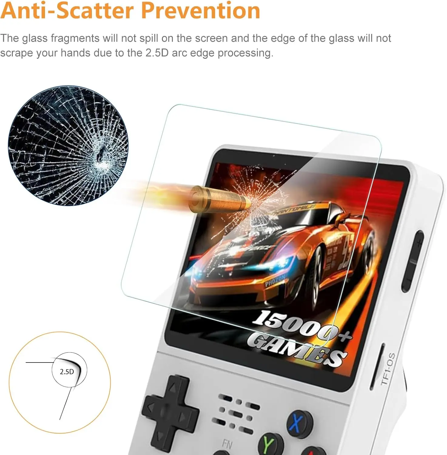 4-in-1 hoesje + glas voor R36S - Gaming Console R36S recensie en prijs