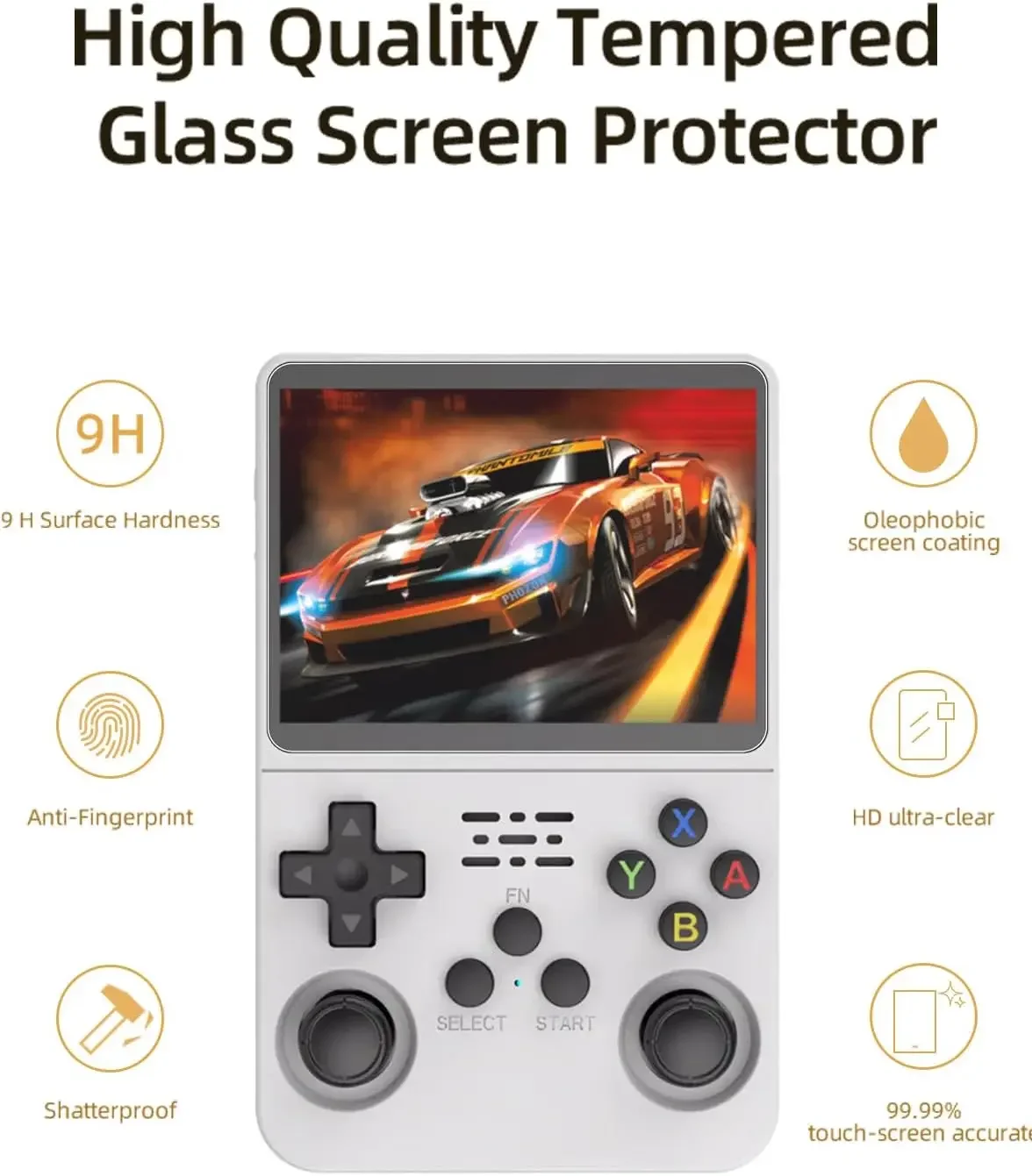 4-in-1 hoesje + glas voor R36S - Gaming Console R36S recensie en prijs