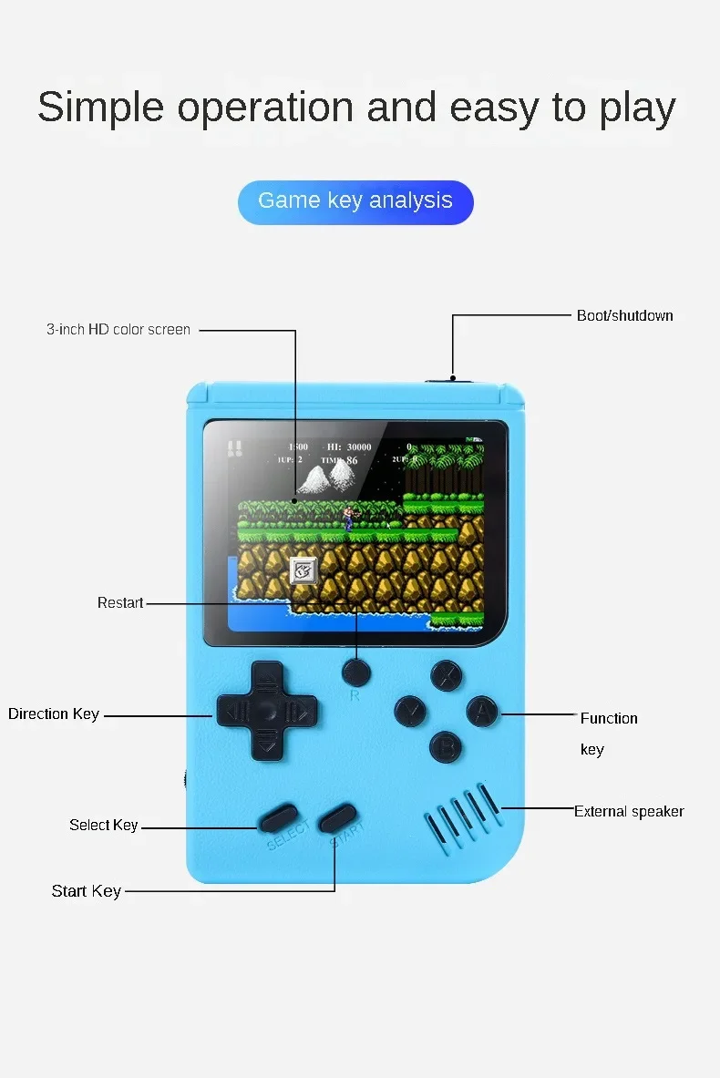 Ingebouwde 500+ klassieke 8-bi - Gaming Console Kids recensie en prijs
