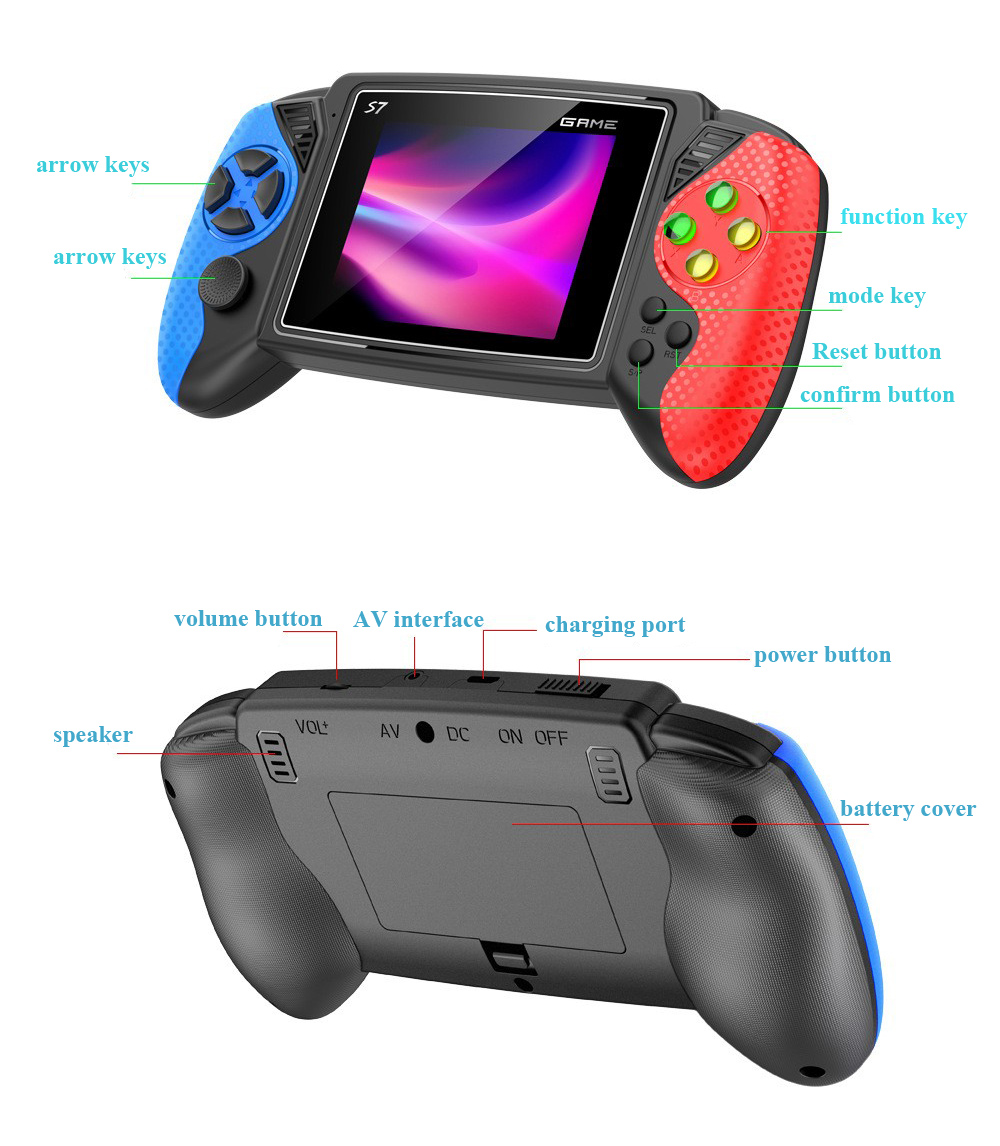 S7 Retro Handheld Game Console - Gaming Console Kids recensie en prijs