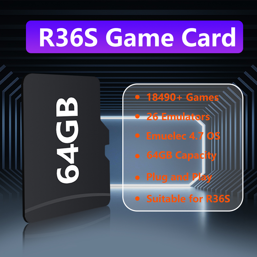 64GB Gamekaart voor R36S Game  - Gaming Console R36S recensie en prijs