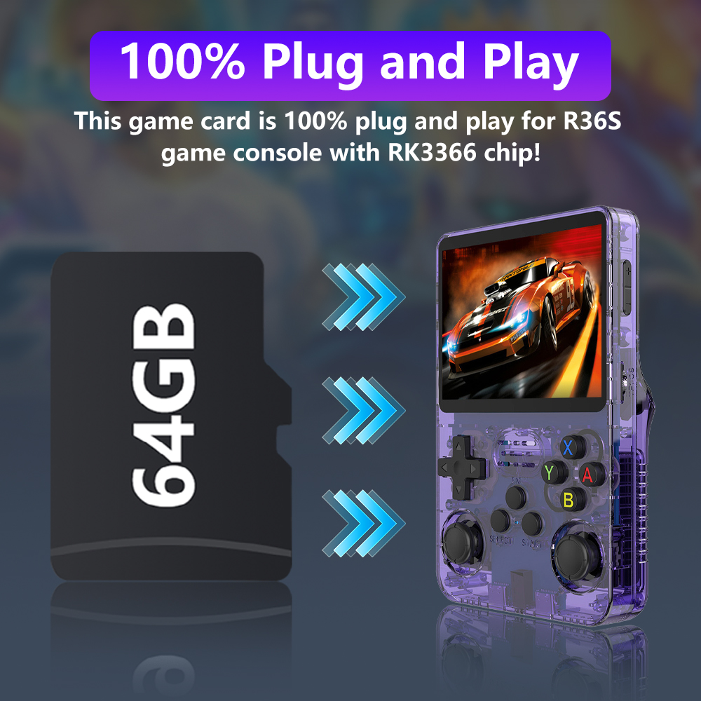 64GB Gamekaart voor R36S Game  - Gaming Console R36S recensie en prijs