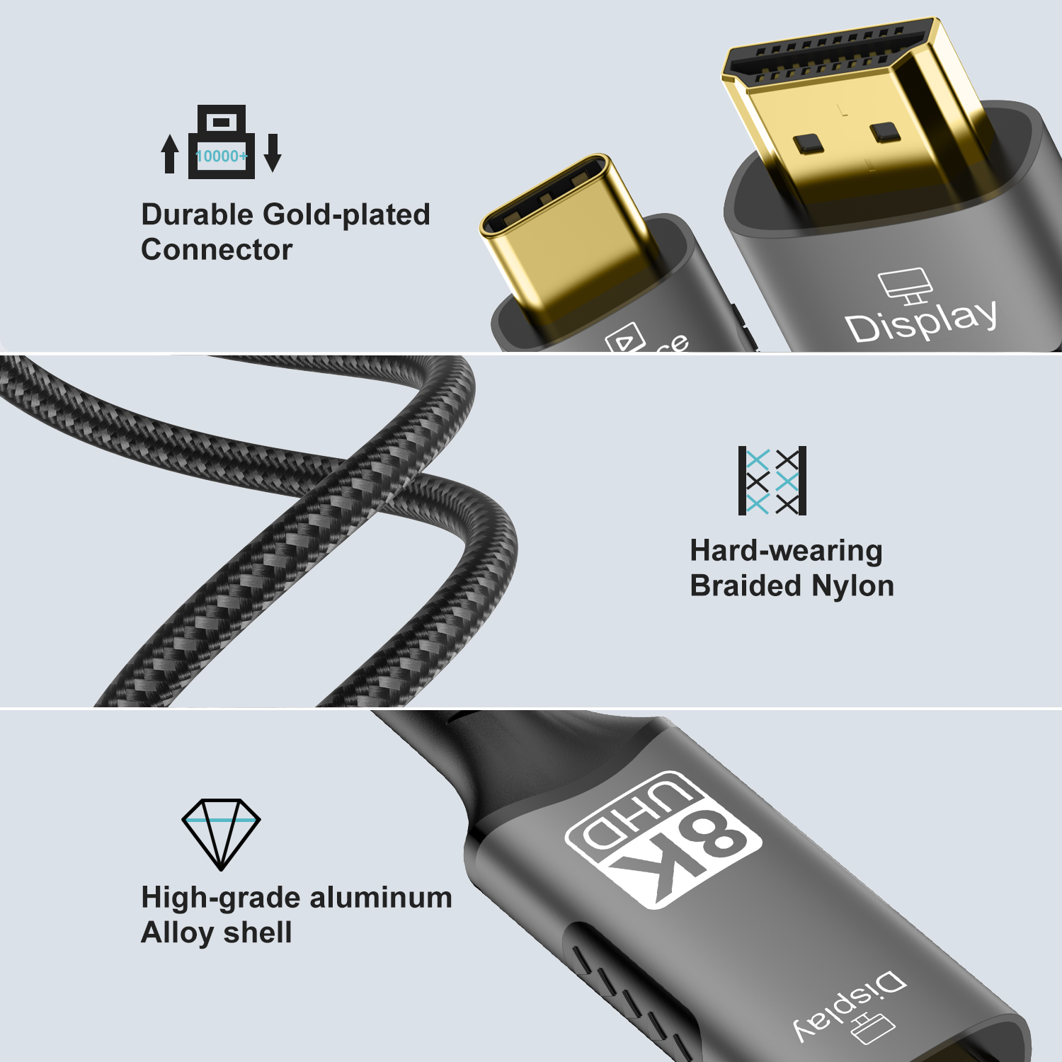 8K Type C naar HDMI 2.1-kabel  - Hdmi Cable 2.1 recensie en prijs