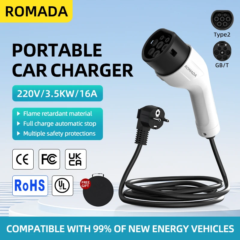 ROMADA 16A 3,5KW Type 2 EV-laa - Pc Gaming Handheld Console recensie en prijs